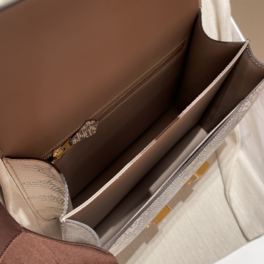 에르메스 콘스탄스24 옴브레 금장 리자드 가죽